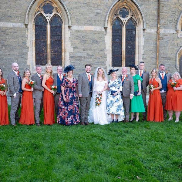 Emma and Andrew at St Marys Church, Carlton