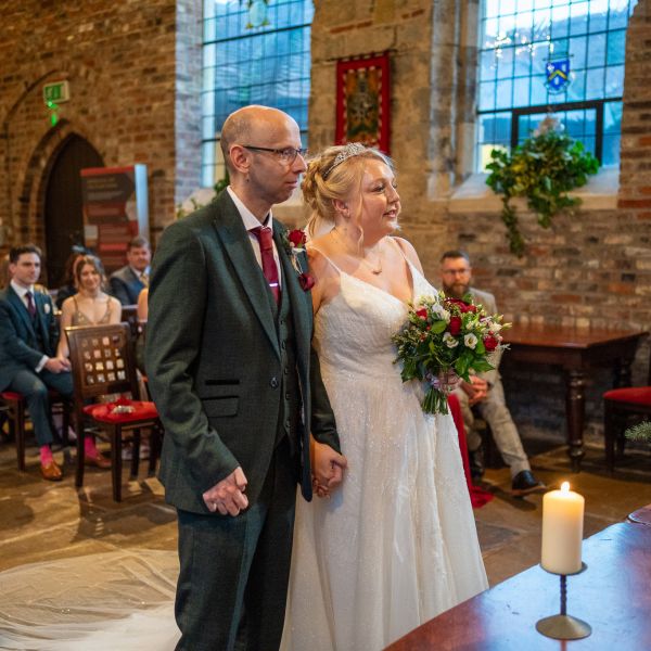 Rebecca and Marc at Bedern Hall, York