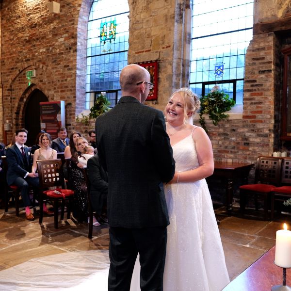 Rebecca and Marc at Bedern Hall, York